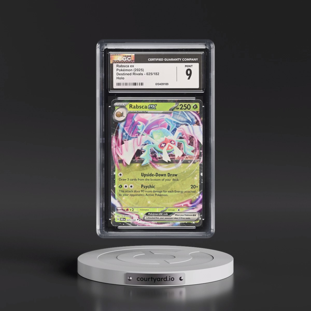 2025 Destined Rivals - DRI EN #025/182 Rabsca ex - Holo (CGC 9 MINT)