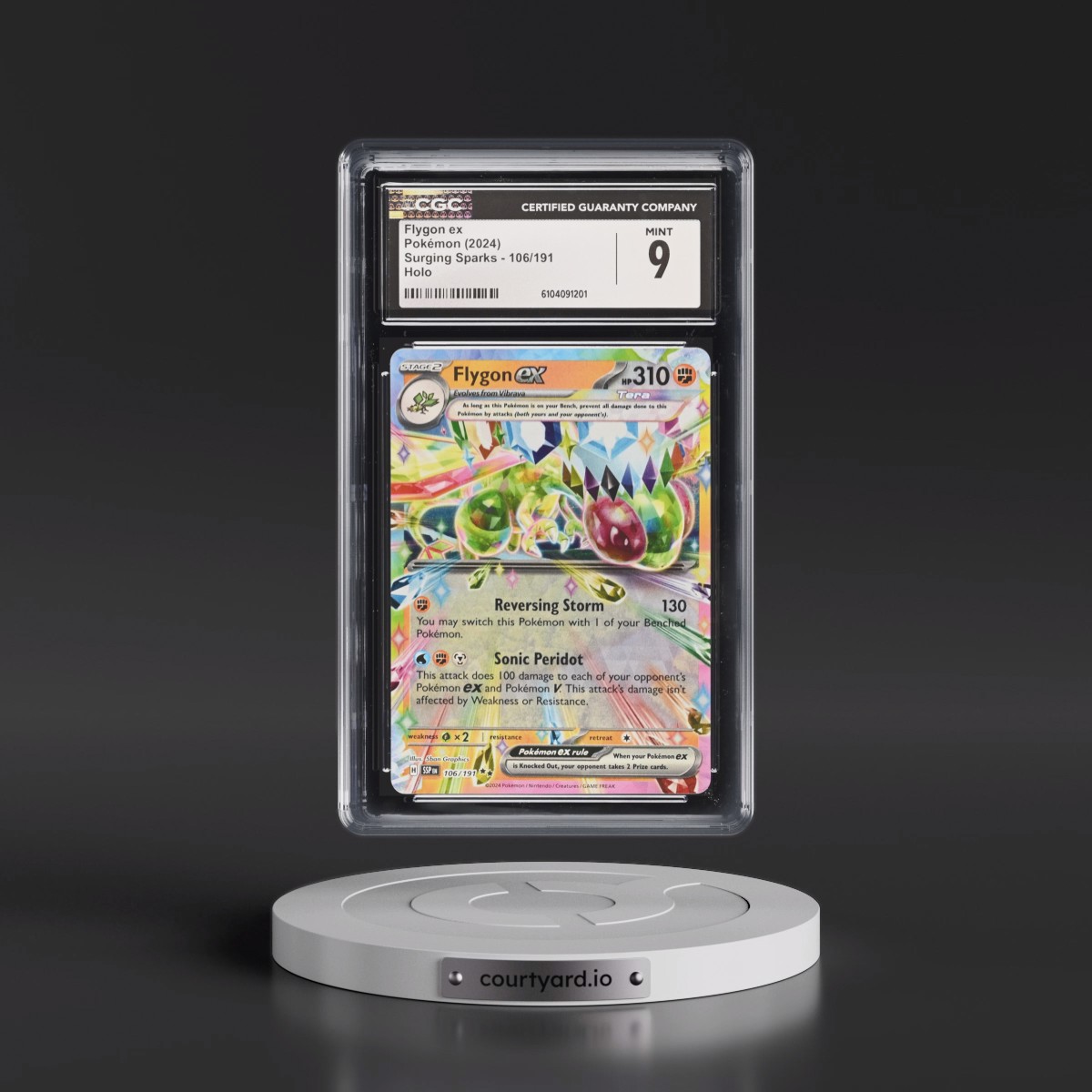 2024 Pokémon Ssp EN-Surging Sparks #106 Flygon EX - Holo (CGC 9 MINT)