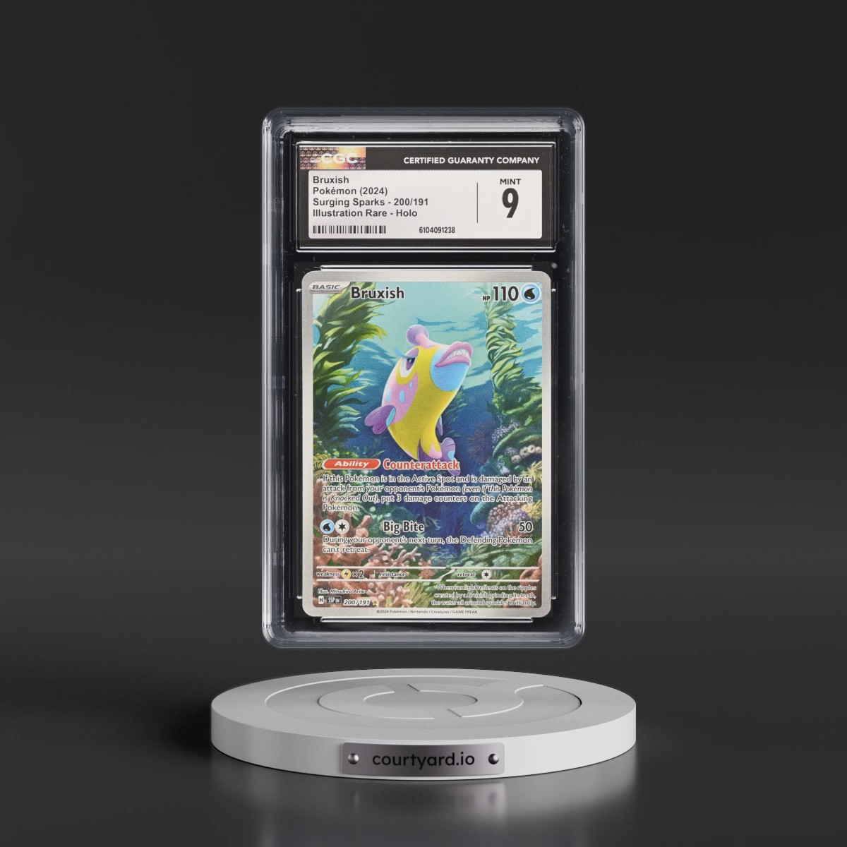2024 Surging Sparks - SSP EN #200/191 Bruxish - Illustration Rare Holo (CGC 9 MINT)