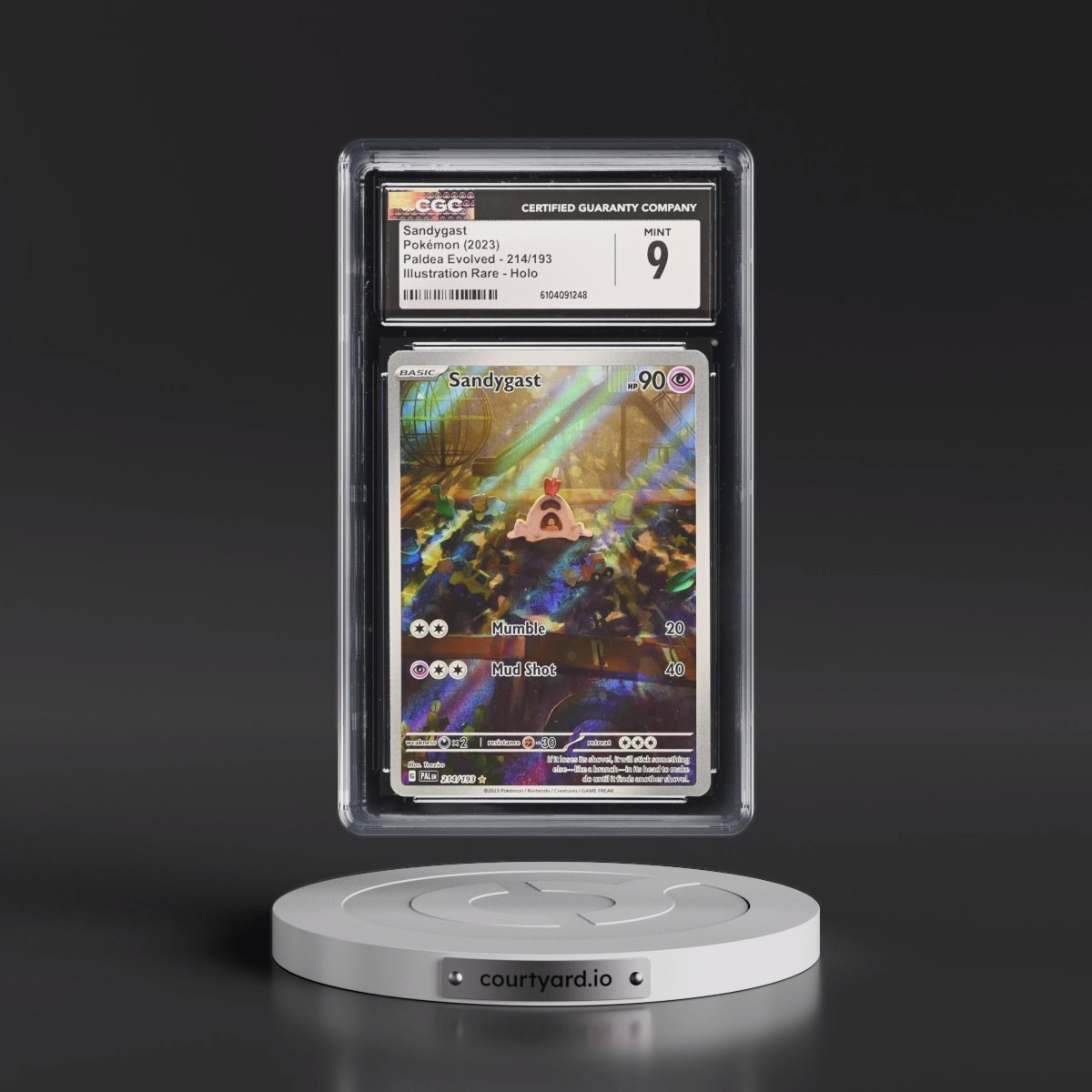 2023 Paldea Evolved - PAL EN #214/193 Sandygast - Illustration Rare Holo (CGC 9 MINT)