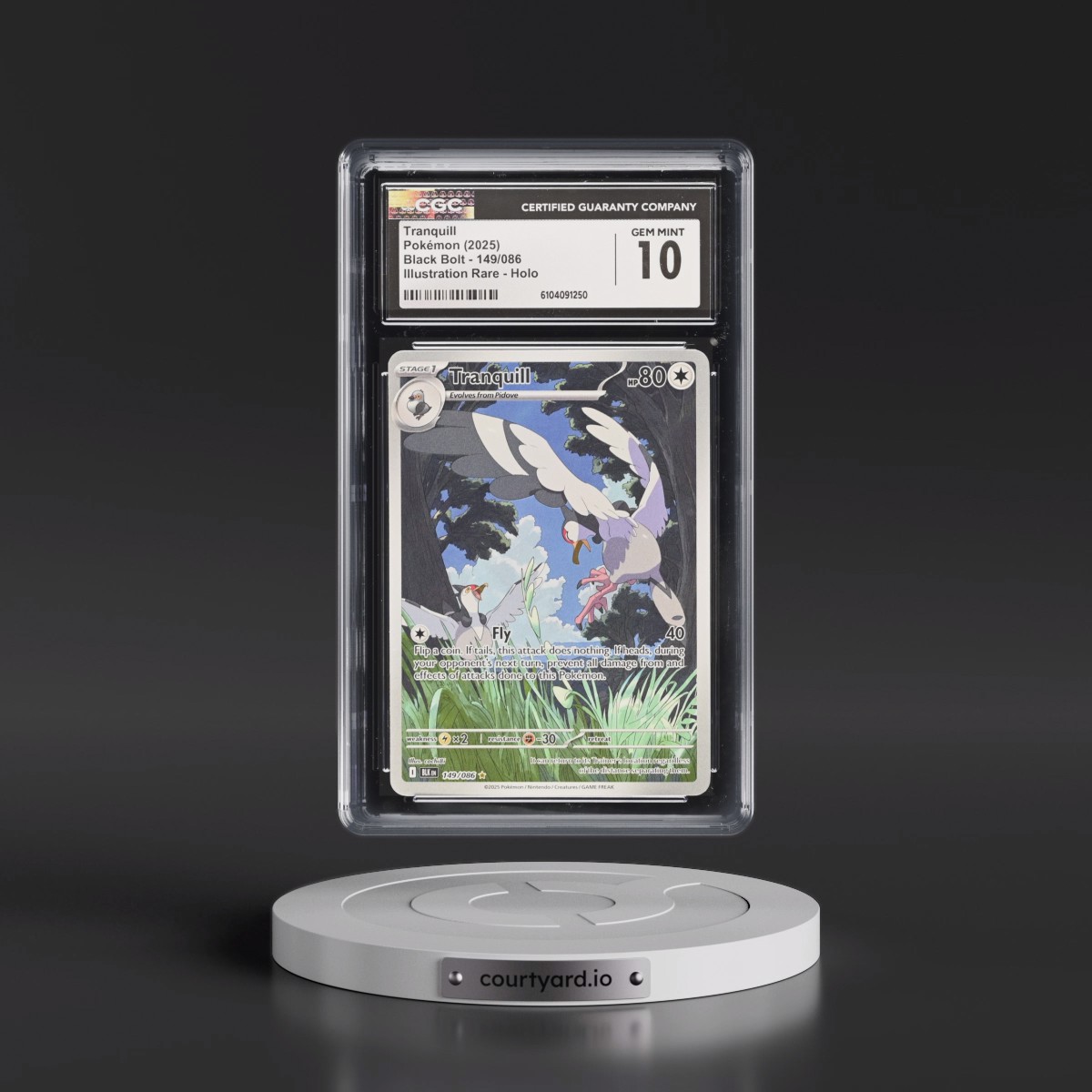 2025 Black Bolt - BLK EN #149/086 Tranquill - Illustration Rare Holo (CGC 10 GEM MINT)