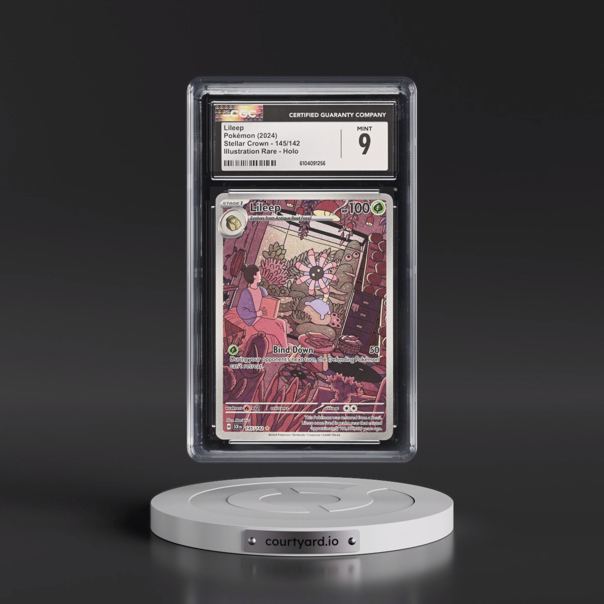 2024 Pokémon Scr EN-Stellar Crown #145 Lileep - Illustration Rare (CGC 9 MINT)