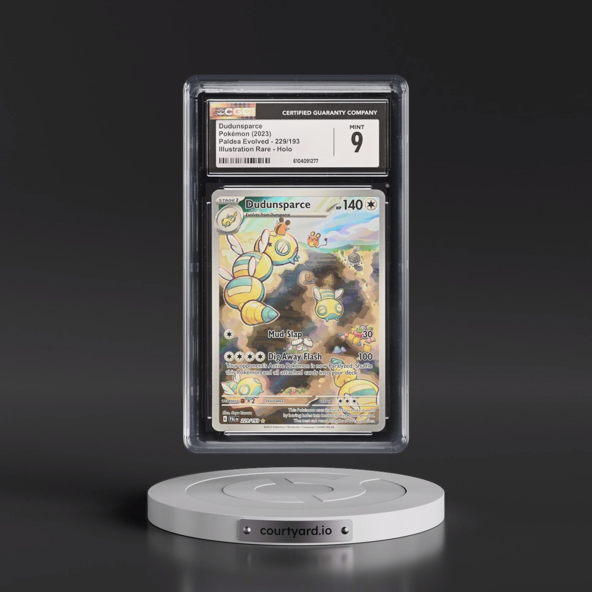2023 Paldea Evolved - PAL EN #229/193 Dudunsparce - Illustration Rare Holo (CGC 9 MINT)