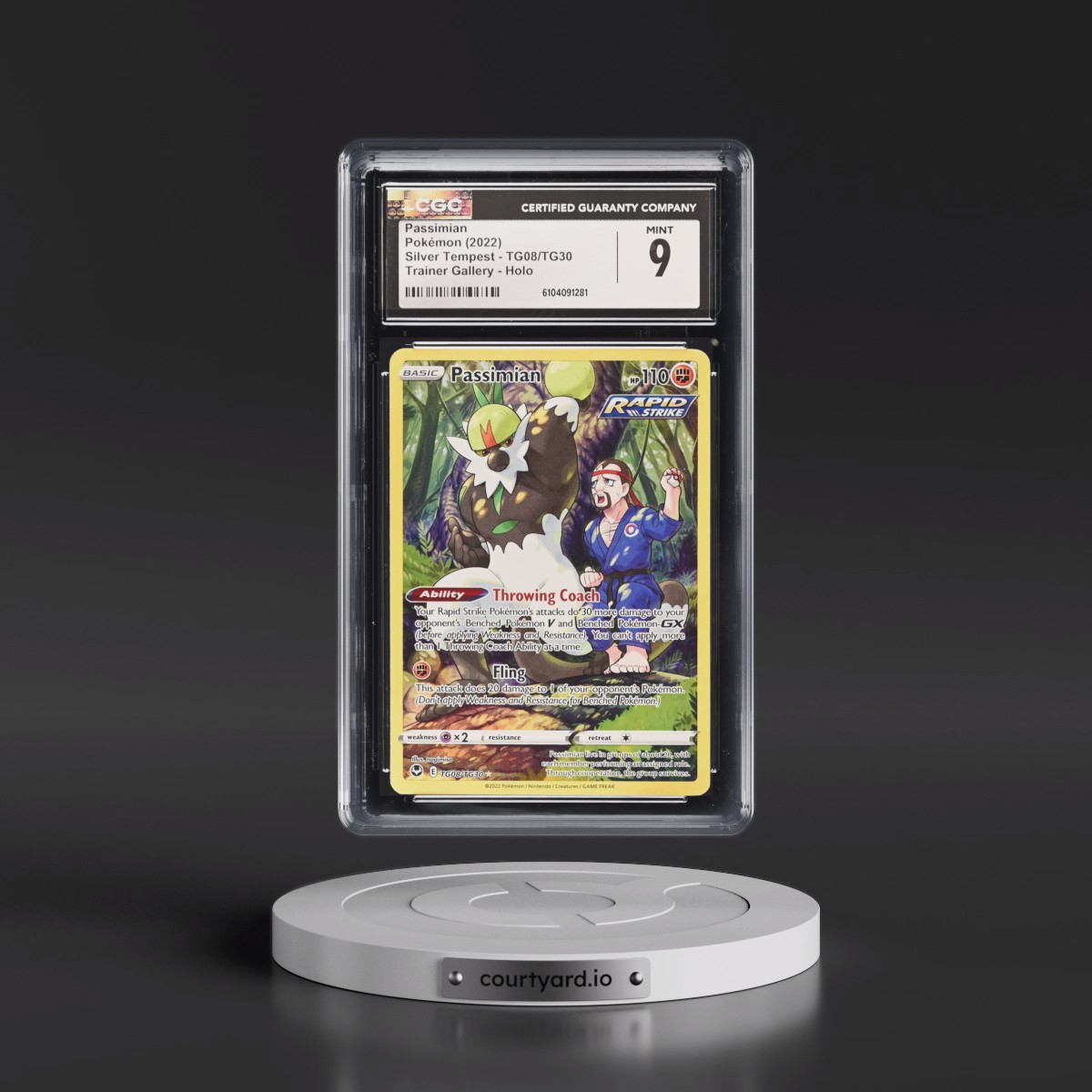 2022 Silver Tempest #TG08/TG30 Passimian - Trainer Gallery Holo (CGC 9 MINT)
