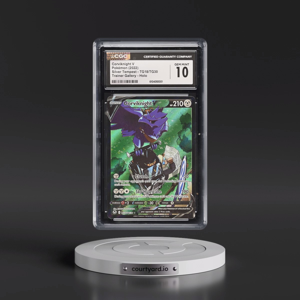 2022 Silver Tempest #TG18/TG30 Corviknight V - Trainer Gallery Holo (CGC 10 GEM MINT)