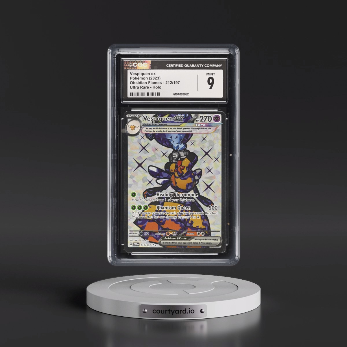 2023 Obsidian Flames - OBF EN #212/197 Vespiquen ex - Ultra Rare Holo (CGC 9 MINT)