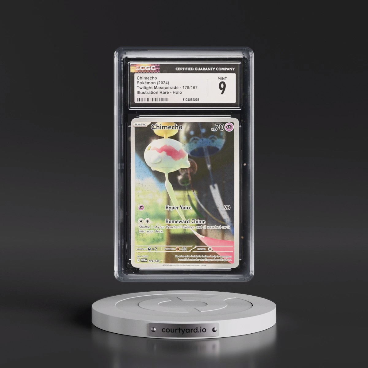 2024 Pokémon Twm EN-Twilight Masquerade #179 Chimecho - Illustration Rare (CGC 9 MINT)