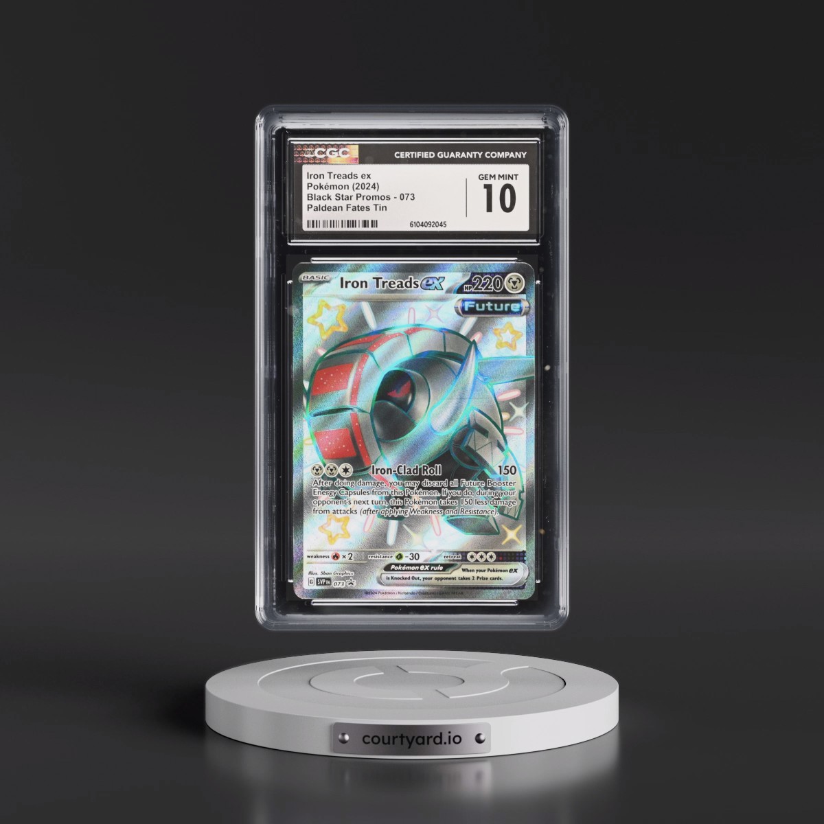 2023 Black Star Promos - Scarlet & Violet SVP EN #073 Iron Treads ex - Paldean Fates Tin (Holo) (CGC 10 GEM MINT)