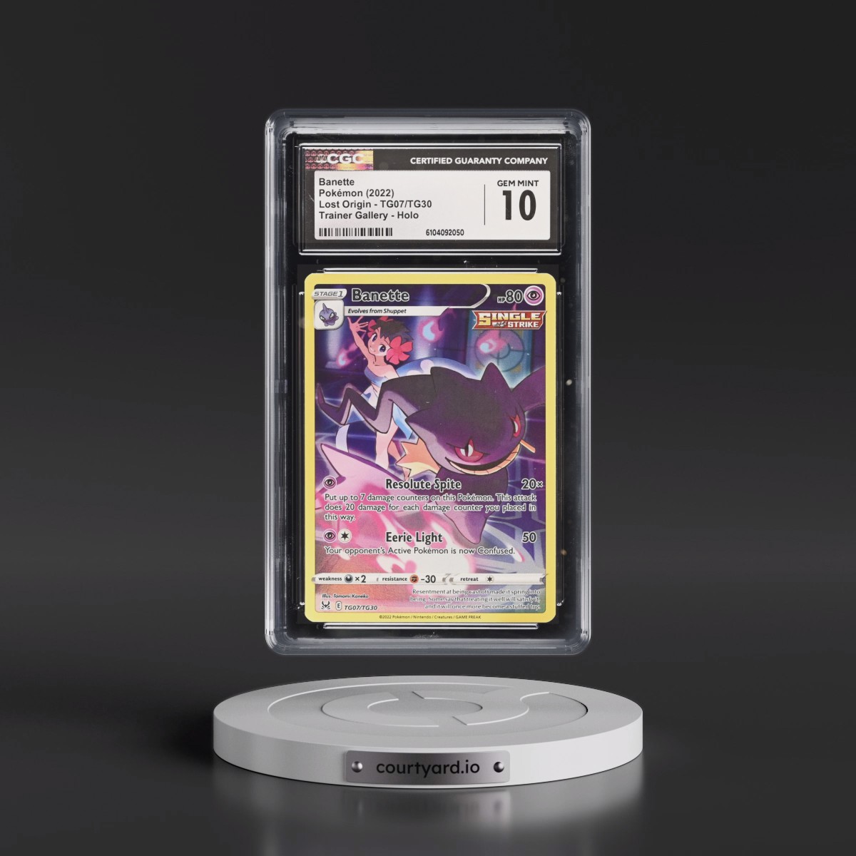 2022 Lost Origin #TG07/TG30 Banette - Trainer Gallery Holo (CGC 10 GEM MINT)