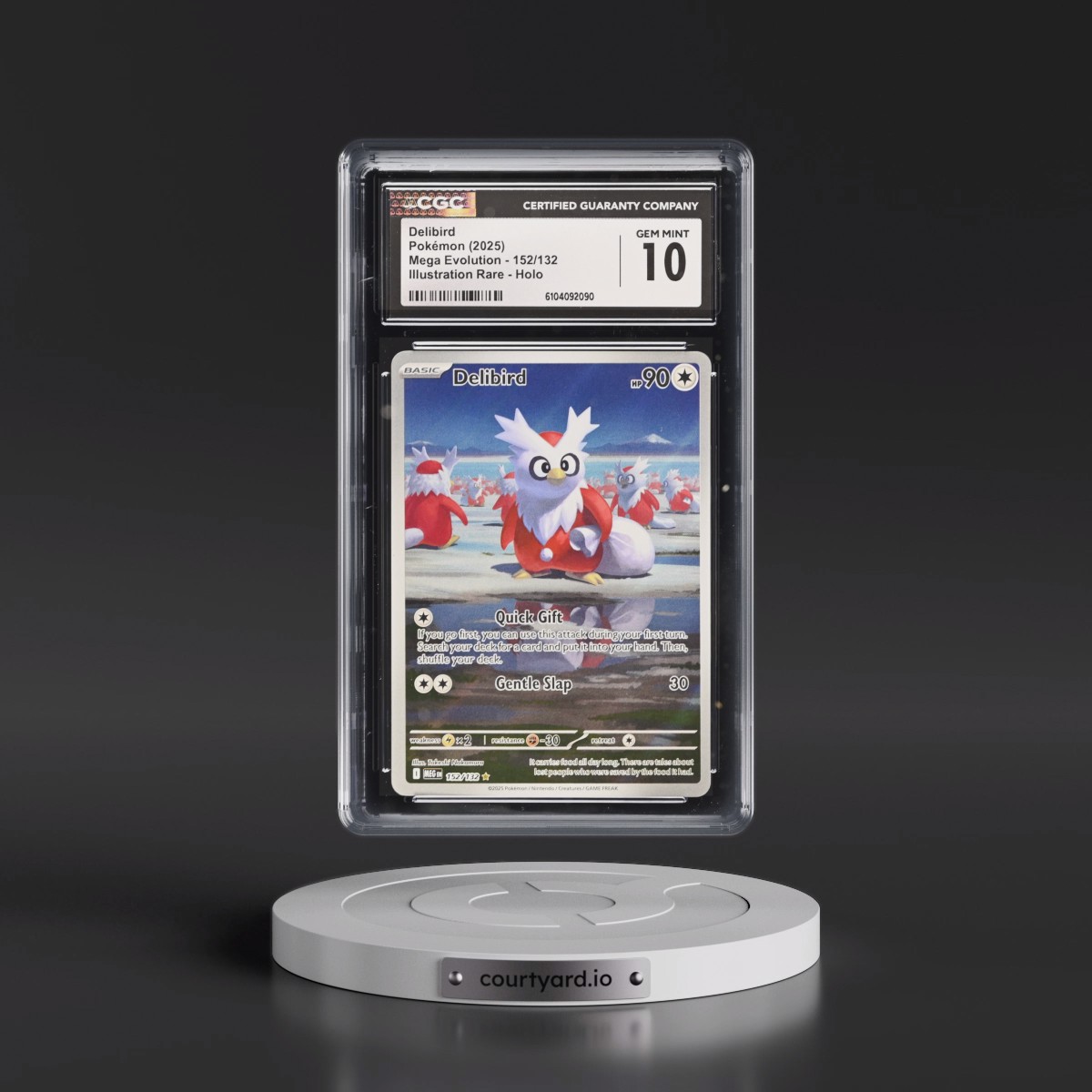 2025 Mega Evolution - MEG EN #152/132 Delibird - Illustration Rare Holo (CGC 10 GEM MINT)