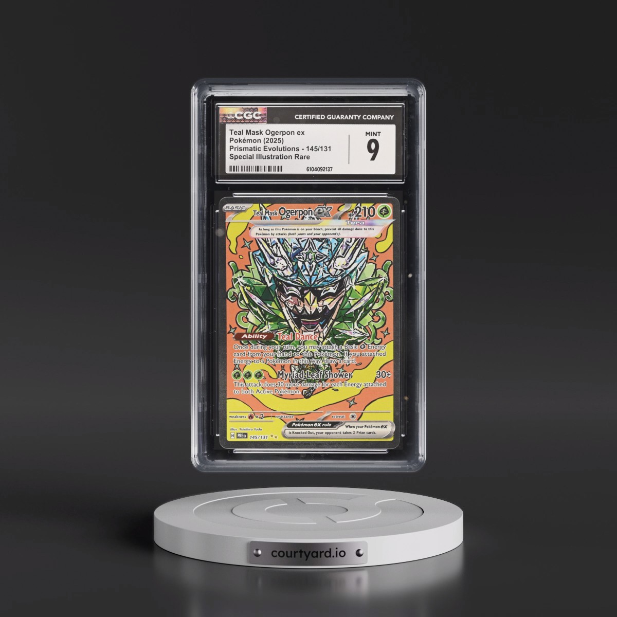 2024 Prismatic Evolutions - PRE EN #145/131 Teal Mask Ogerpon ex - Special Illustration Rare (Holo) (CGC 9 MINT)