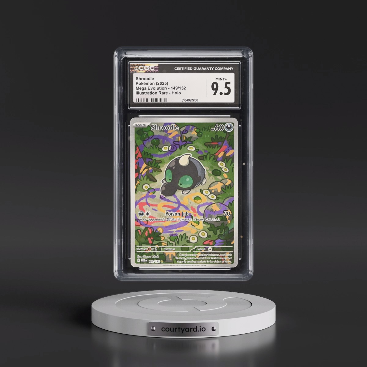 2025 Mega Evolution - MEG EN #149/132 Shroodle - Illustration Rare Holo (CGC 9.5 MINT+)