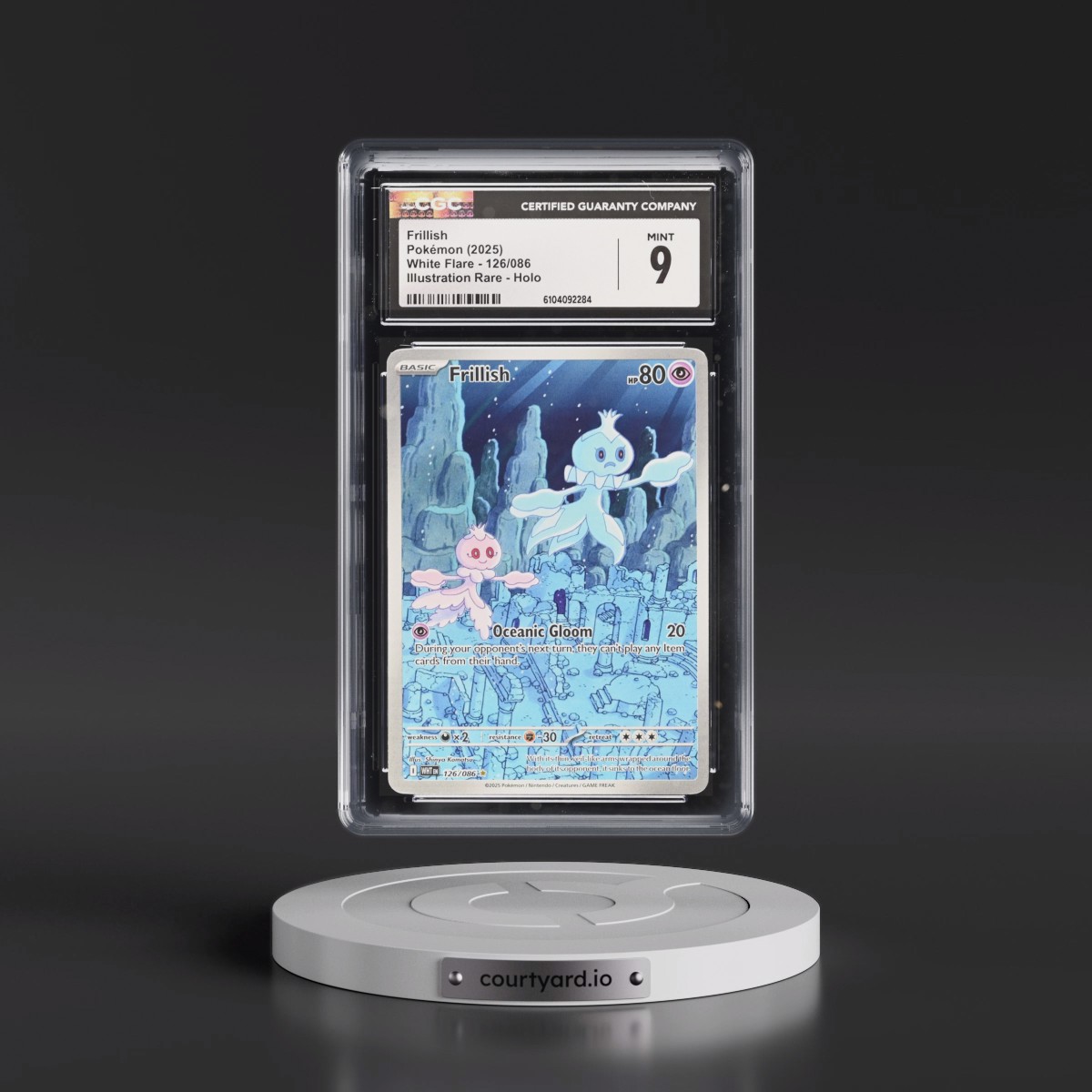 2025 Pokémon Wht EN-White Flare #126 Frillish - Illustration Rare (CGC 9 MINT)