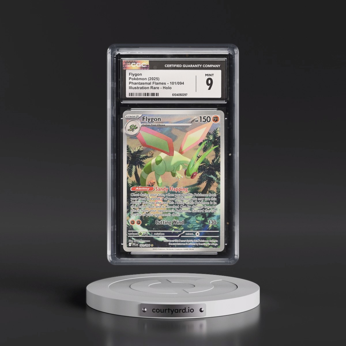 2025 Phantasmal Flames - PFL EN #101/094 Flygon - Illustration Rare Holo (CGC 9 MINT)
