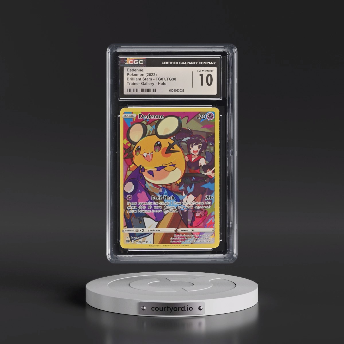 2022 Brilliant Stars #TG07/TG30 Dedenne - Character Rare (CGC 10 GEM MINT)