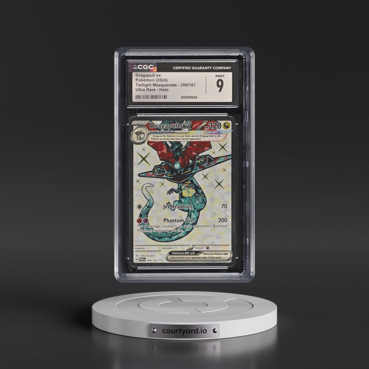 2024 Twilight Masquerade - TWM EN #200/167 Dragapult ex - Ultra Rare Holo (CGC 9 MINT)
