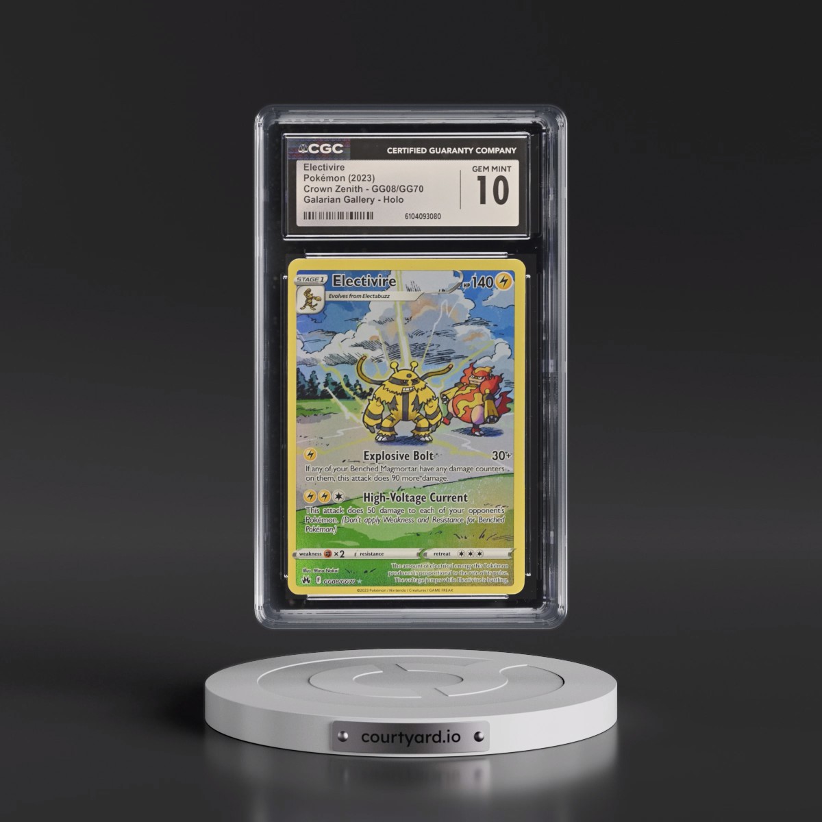 2023 Crown Zenith #GG08/GG70 Electivire - Galarian Gallery Holo (CGC 10 GEM MINT)