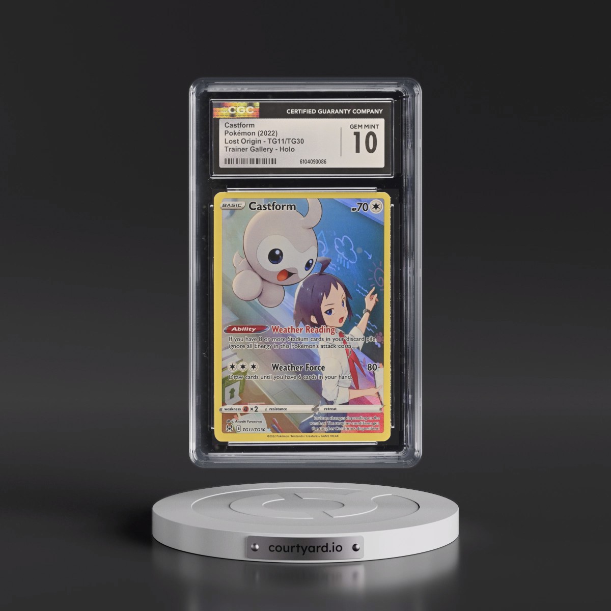 2022 Lost Origin #TG11/TG30 Castform - Trainer Gallery Holo (CGC 10 GEM MINT)