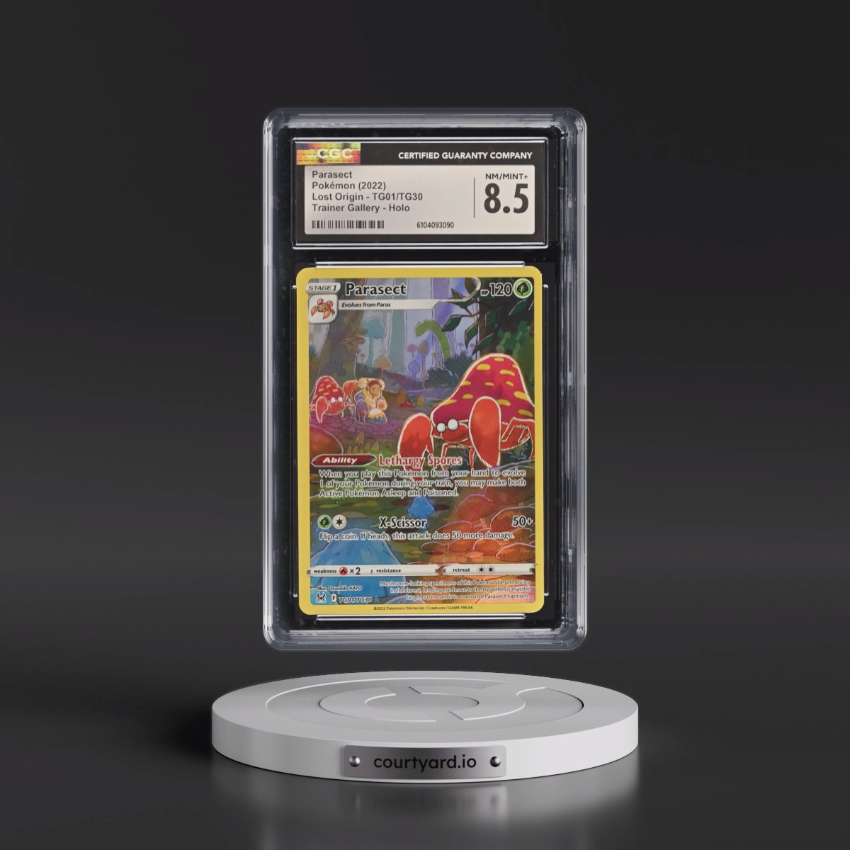 2022 Lost Origin #TG01/TG30 Parasect - Trainer Gallery Holo (CGC 8.5 NM-MT+)
