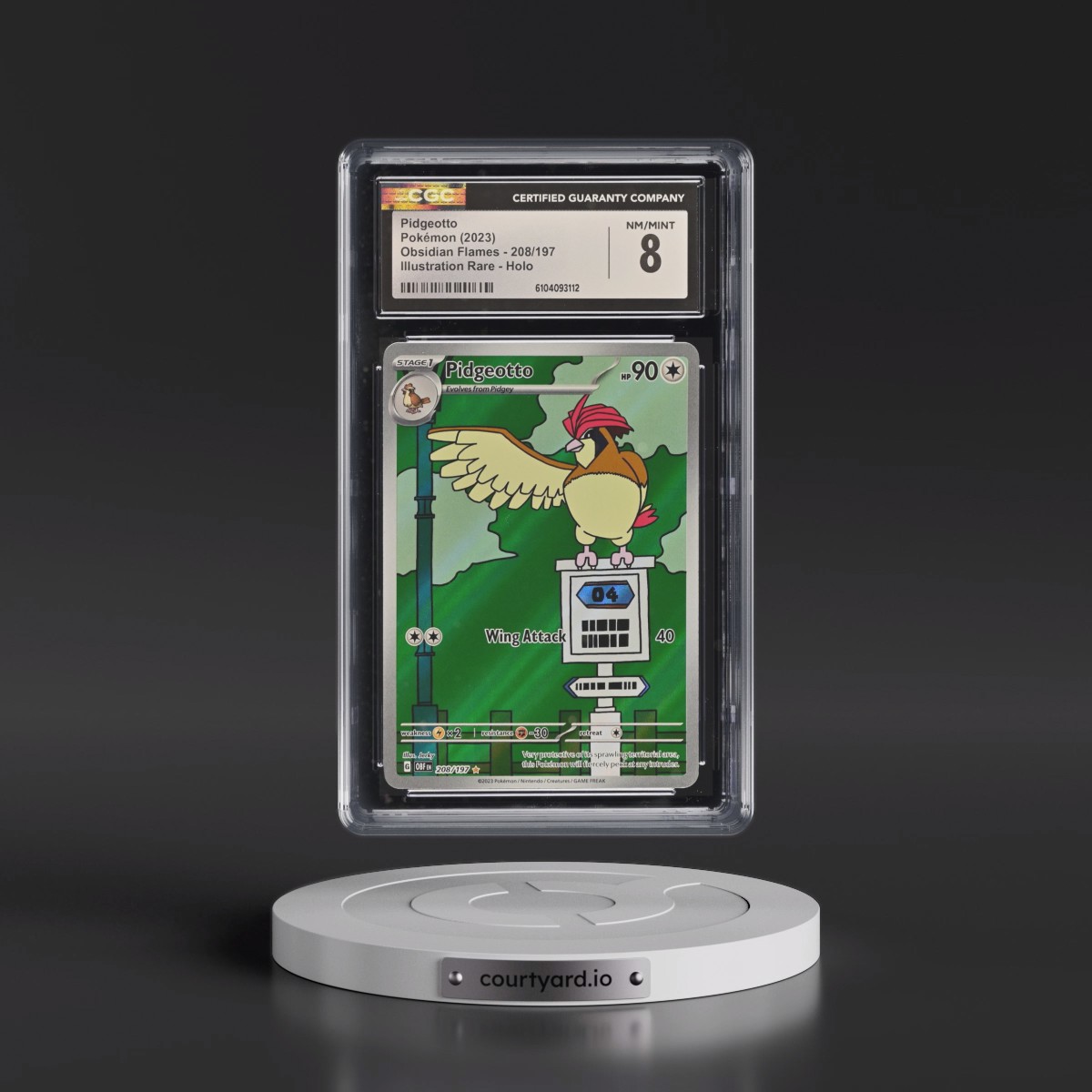 2023 Obsidian Flames - OBF EN #208/197 Pidgeotto - Illustration Rare Holo (CGC 8 NM-MT)