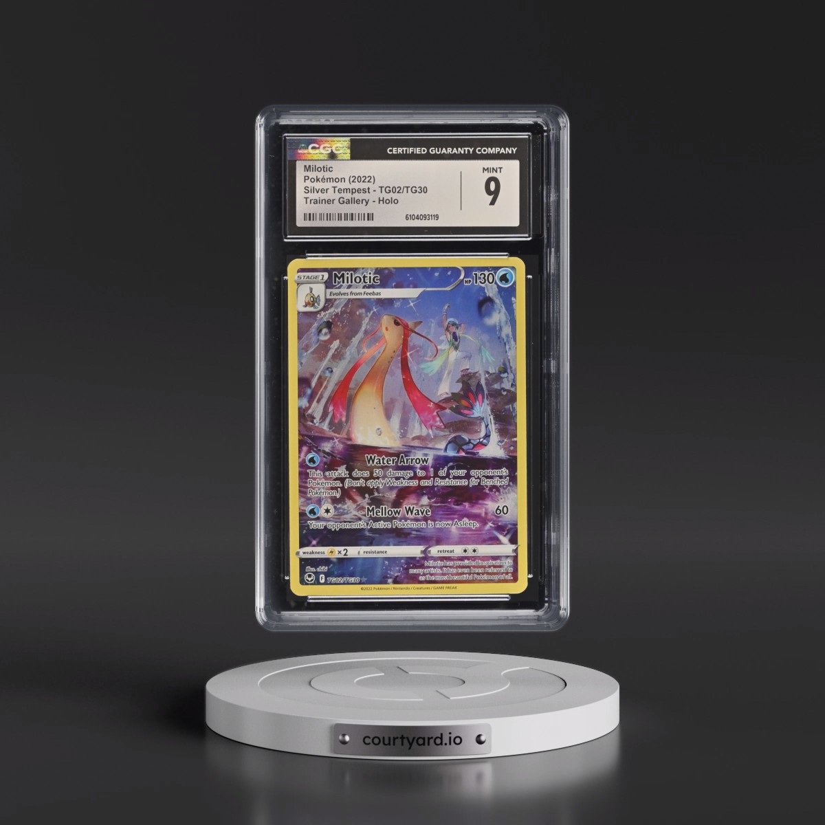 2022 Silver Tempest #TG02/TG30 Milotic - Trainer Gallery Holo (CGC 9 MINT)