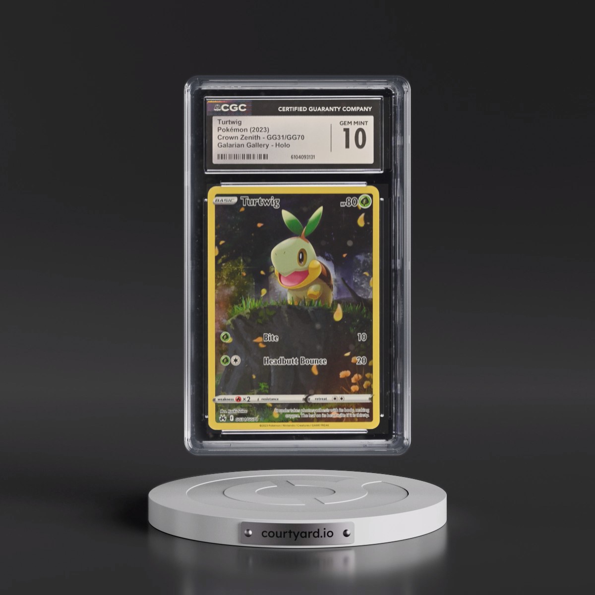 2023 Crown Zenith #GG31/GG70 Turtwig - Galarian Gallery Holo (CGC 10 GEM MINT)