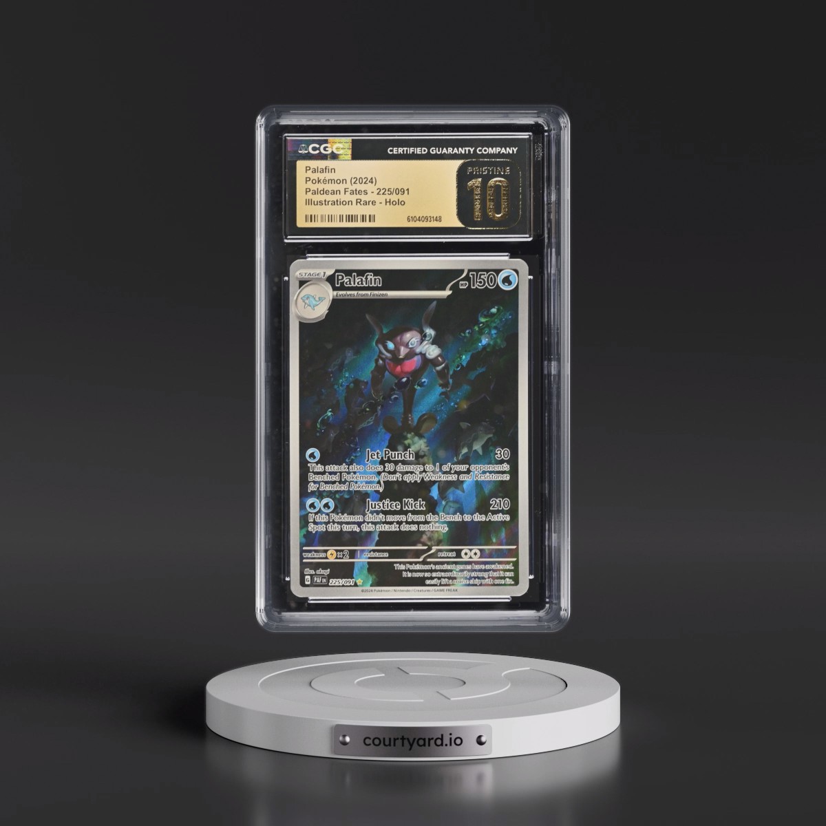 2024 Pokémon Paf EN-Paldean Fates #225 Palafin - Illustration Rare (CGC 10 PRISTINE)