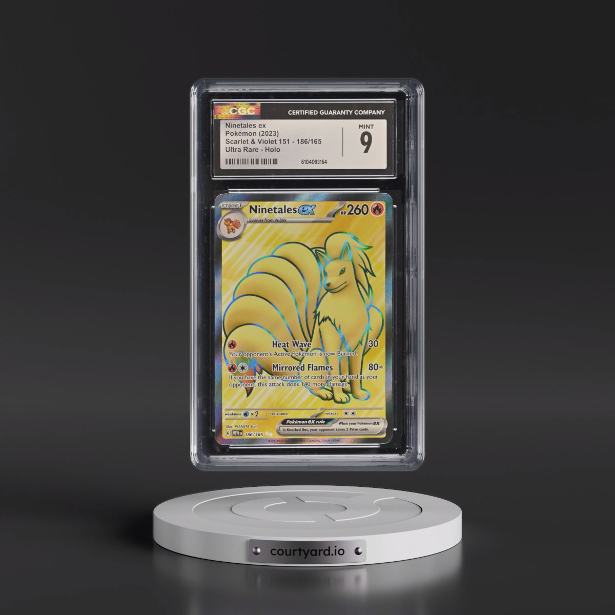 2023 Scarlet & Violet 151 - MEW EN #186/165 Ninetales ex - Ultra Rare Holo (CGC 9 MINT)