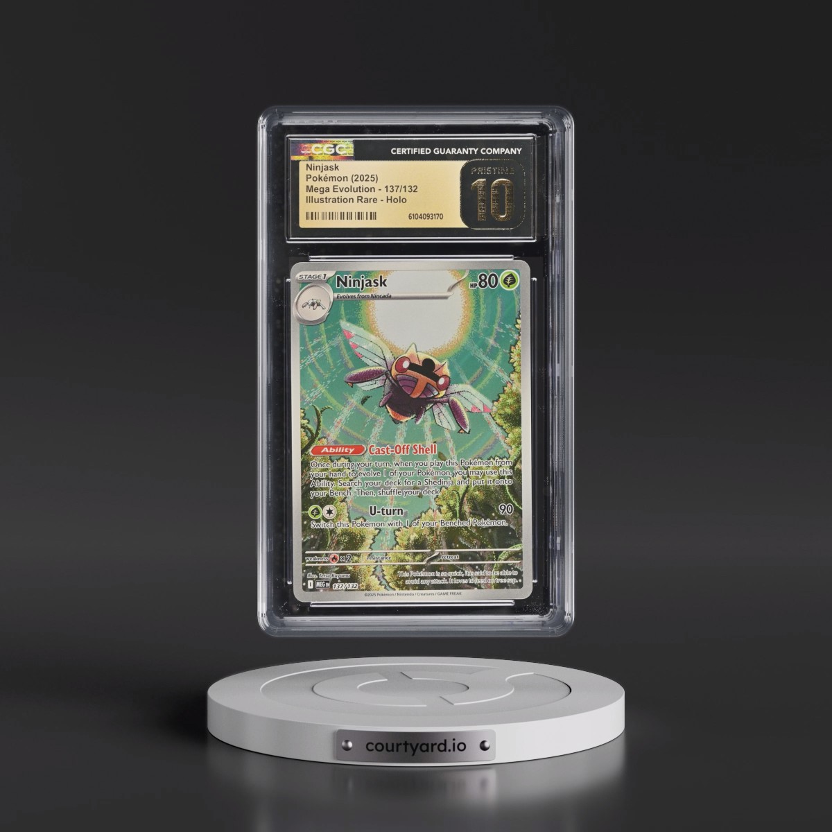 2025 Mega Evolution - MEG EN #137/132 Ninjask - Illustration Rare Holo (CGC 10 PRISTINE)