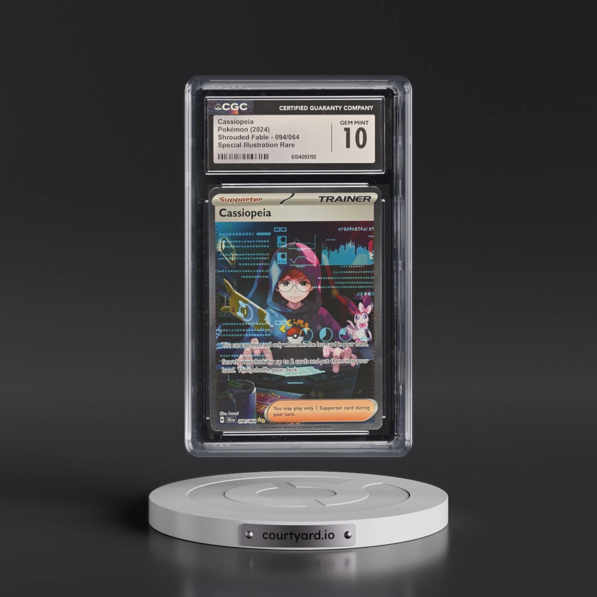 2024 Pokémon Sfa EN-Shrouded Fable #094 Cassiopeia - Special Illustration Rare (CGC 10 GEM MINT)