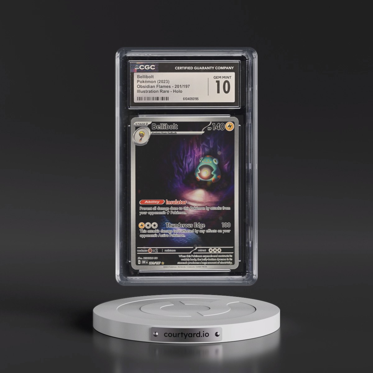 2023 Obsidian Flames - OBF EN #201/197 Bellibolt - Illustration Rare Holo (CGC 10 GEM MINT)