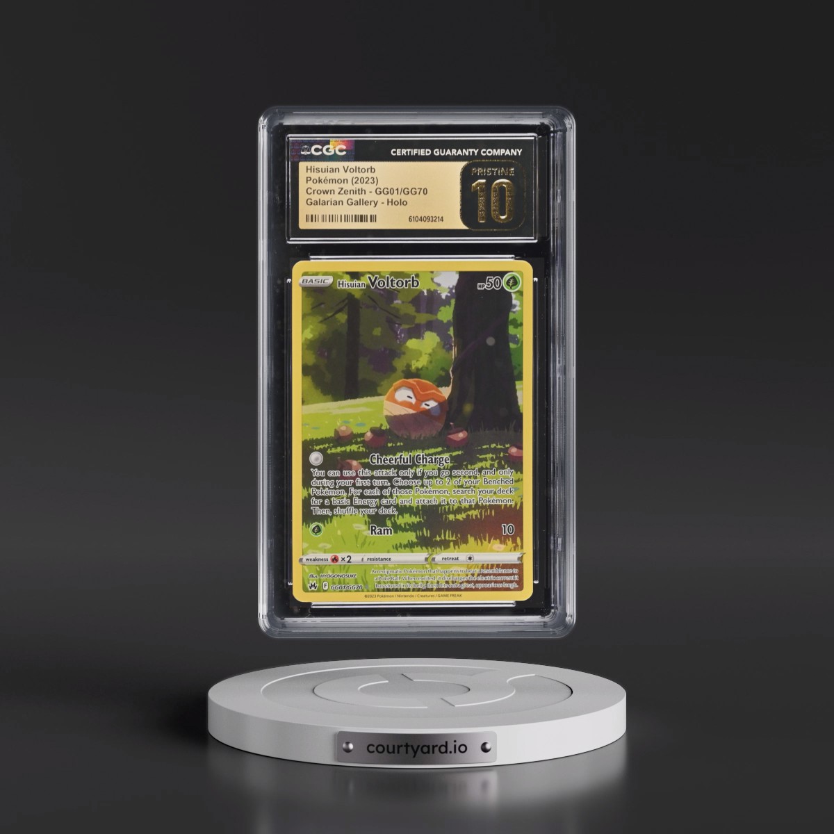 2023 Crown Zenith #GG01/GG70 Hisuian Voltorb - Galarian Gallery Holo (CGC 10 PRISTINE)