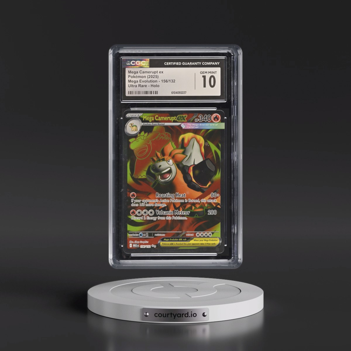 2025 Mega Evolution - MEG EN #156/132 Mega Camerupt ex - Ultra Rare Holo (CGC 10 GEM MINT)