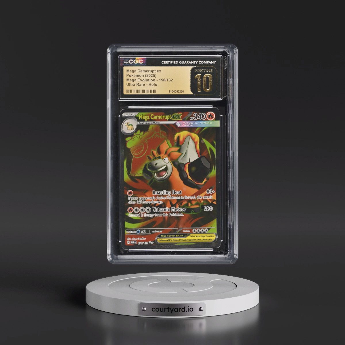 2025 Mega Evolution - MEG EN #156/132 Mega Camerupt ex - Ultra Rare Holo (CGC 10 PRISTINE)