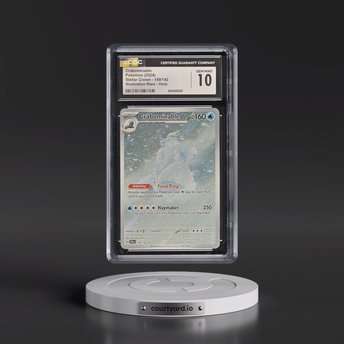 2024 Pokémon Scr EN-Stellar Crown #149 Crabominable - Illustration Rare (CGC 10 GEM MINT)