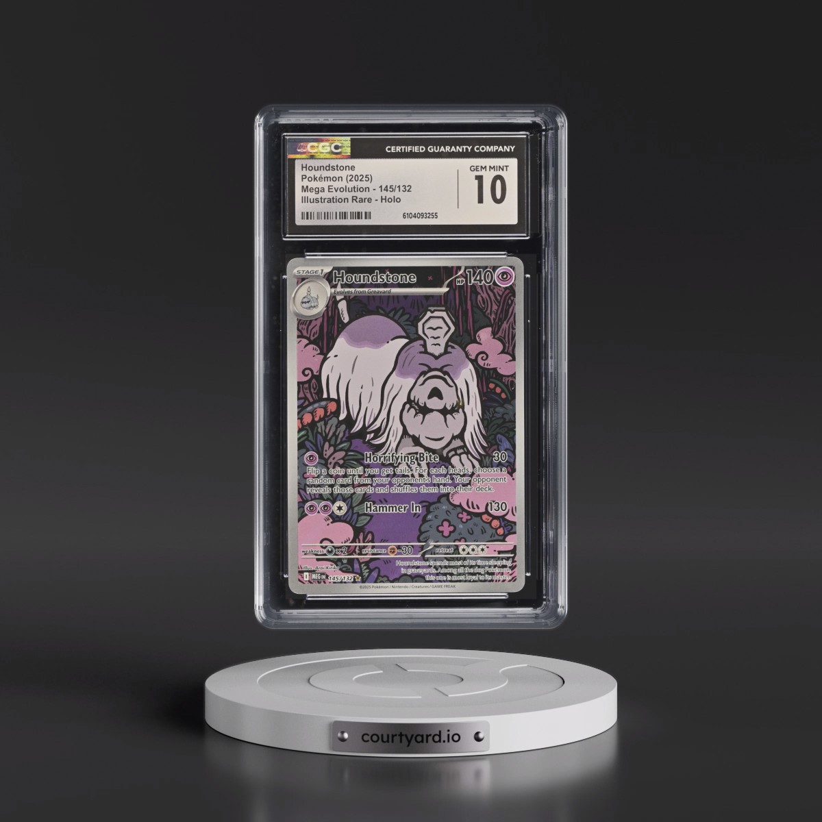 2025 Mega Evolution - MEG EN #145/132 Houndstone - Illustration Rare Holo (CGC 10 GEM MINT)