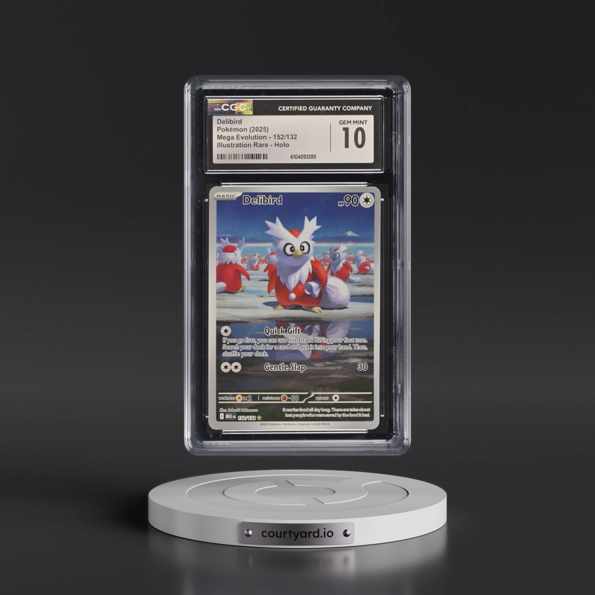 2025 Mega Evolution - MEG EN #152/132 Delibird - Illustration Rare Holo (CGC 10 GEM MINT)