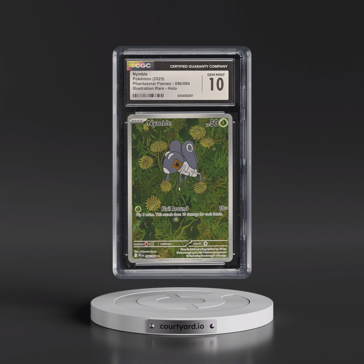 2025 Phantasmal Flames - PFL EN #096/094 Nymble - Illustration Rare Holo (CGC 10 GEM MINT)