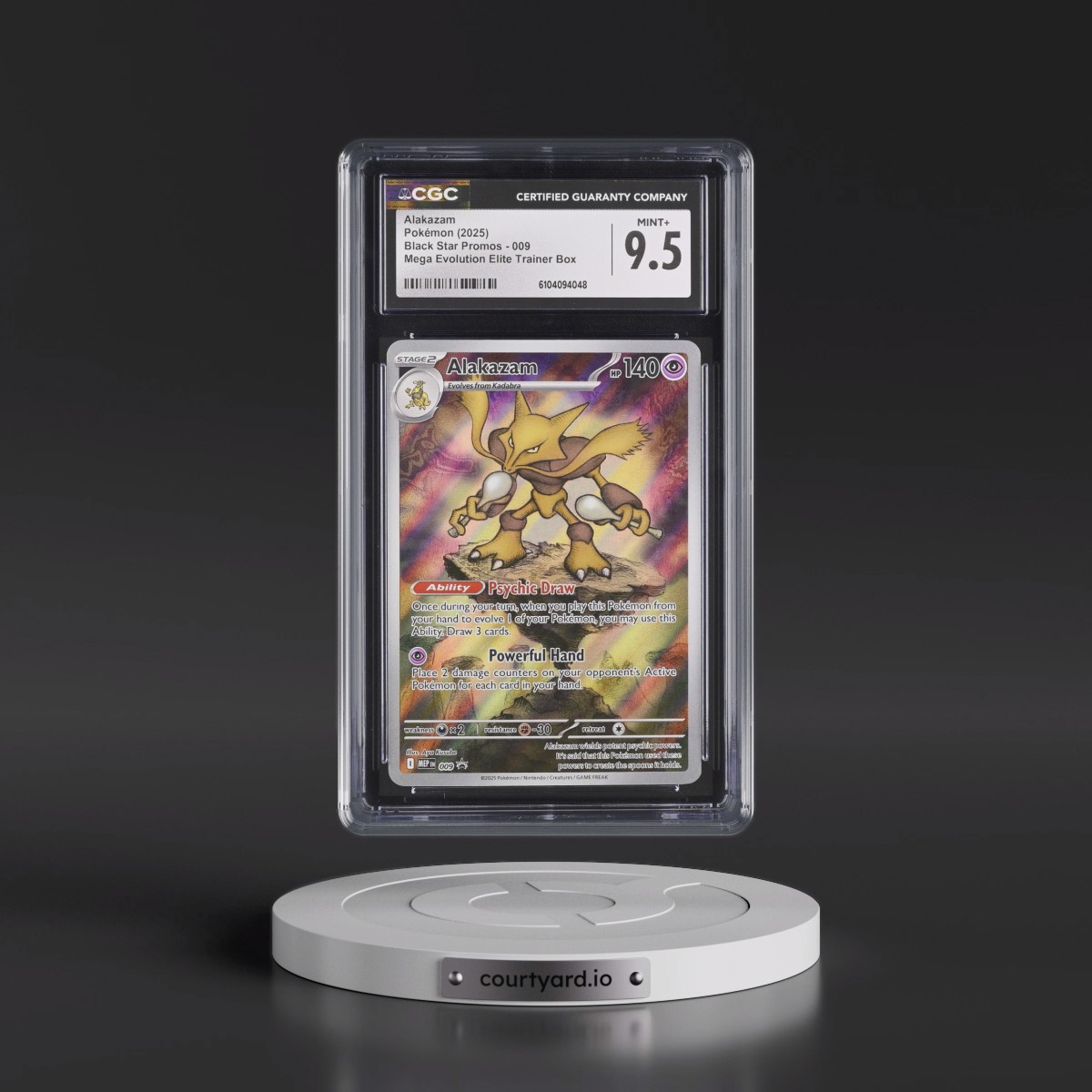 2025 Black Star Promos - Mega Evolution MEP EN #009 Alakazam - Mega Evolution Elite Trainer Box (Holo) (CGC 9.5 MINT+)
