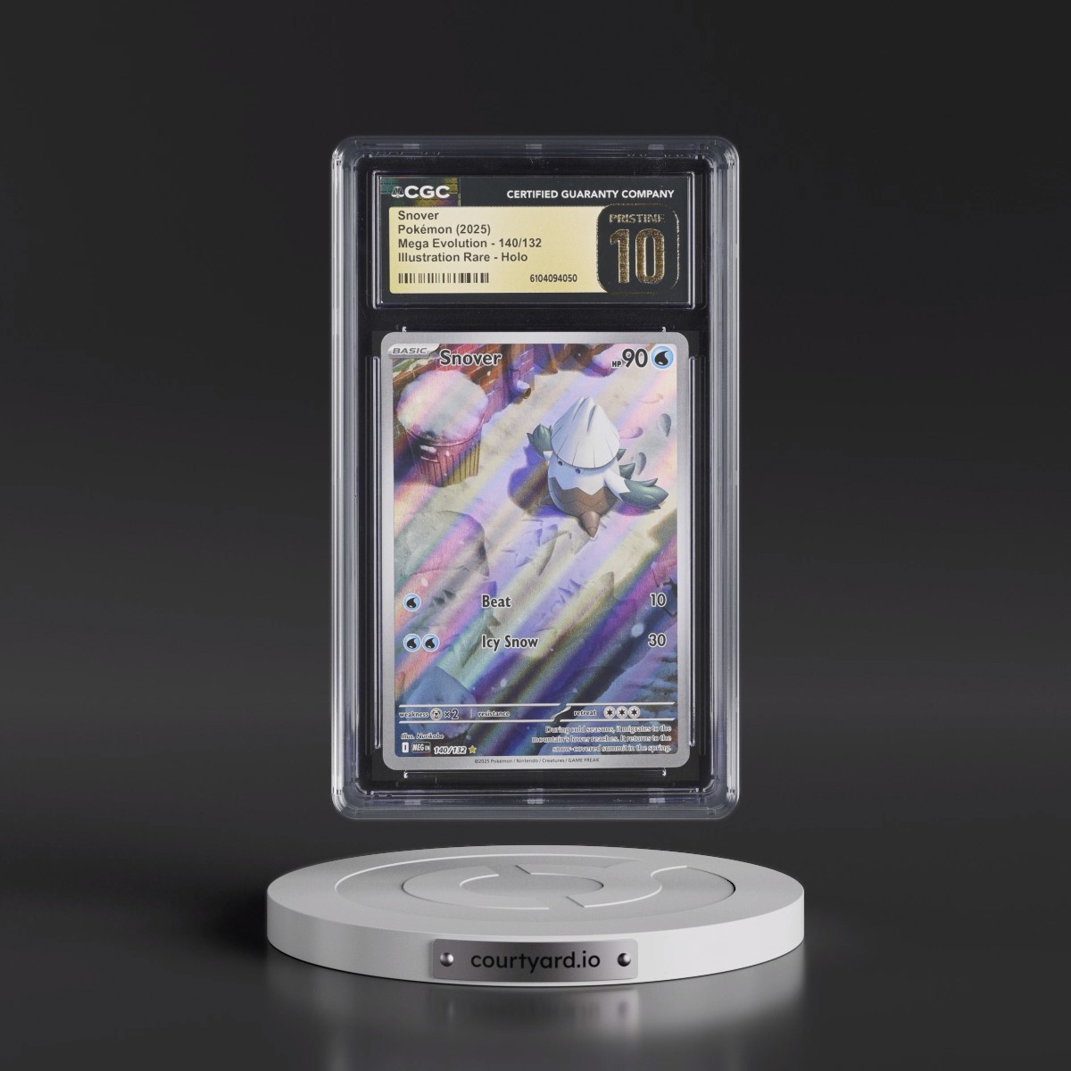 2025 Mega Evolution - MEG EN #140/132 Snover - Illustration Rare Holo (CGC 10 PRISTINE)