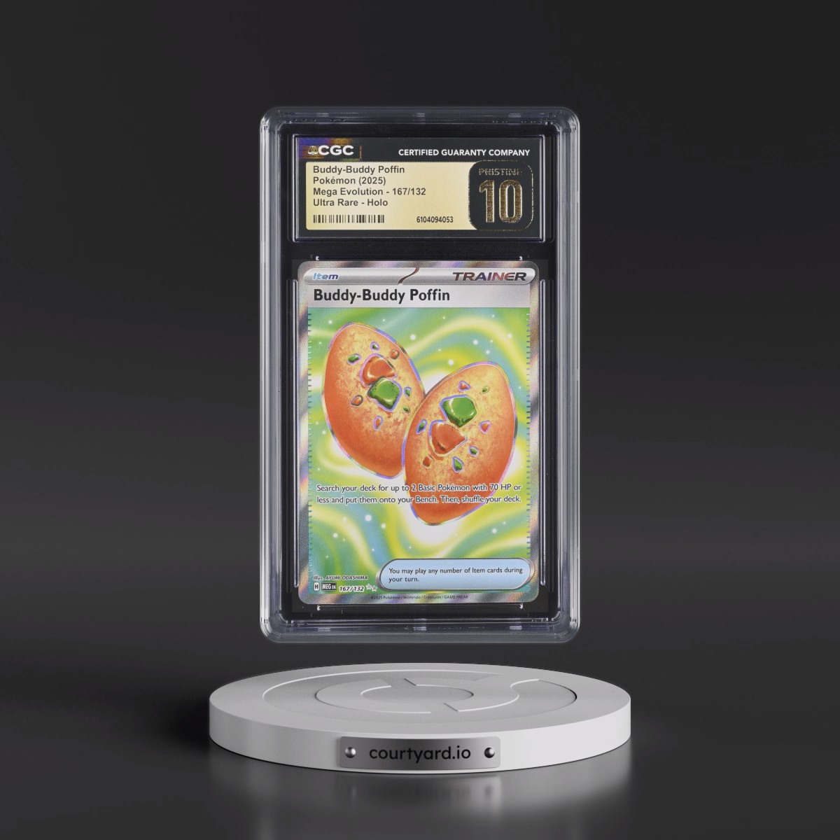 2025 Mega Evolution - MEG EN #167/132 Buddy-Buddy Poffin - Ultra Rare Holo (CGC 10 PRISTINE)