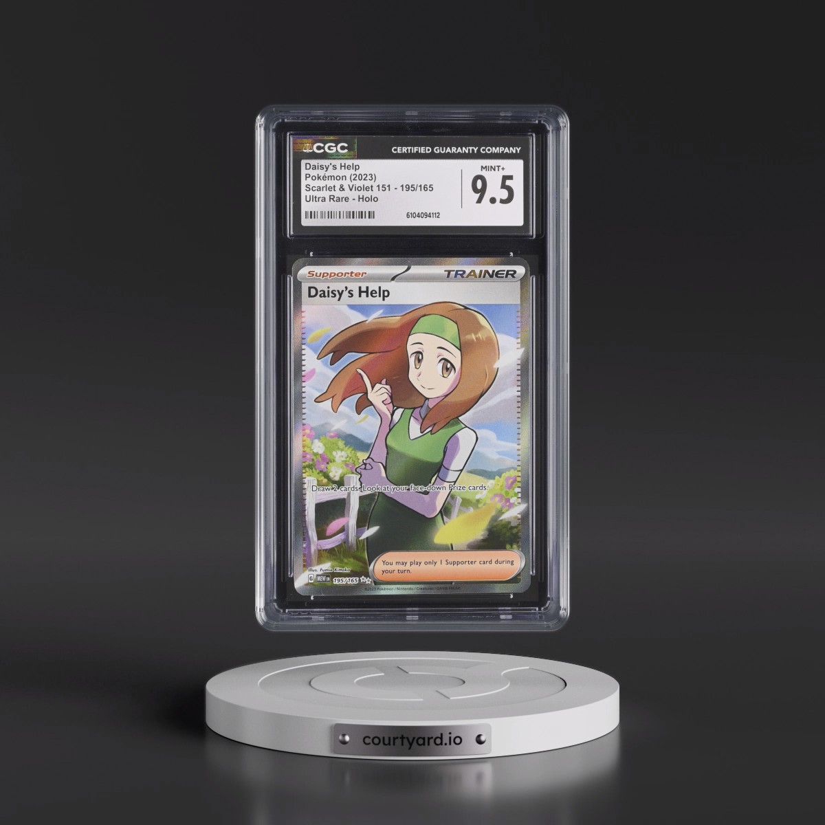 2023 Scarlet & Violet 151 - MEW EN #195/165 Daisy's Help - Ultra Rare Holo (CGC 9.5 MINT+)