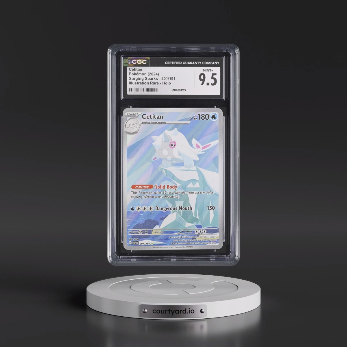 2024 Pokémon Ssp EN-Surging Sparks #201 Cetitan - Illustration Rare (CGC 9.5 MINT+)