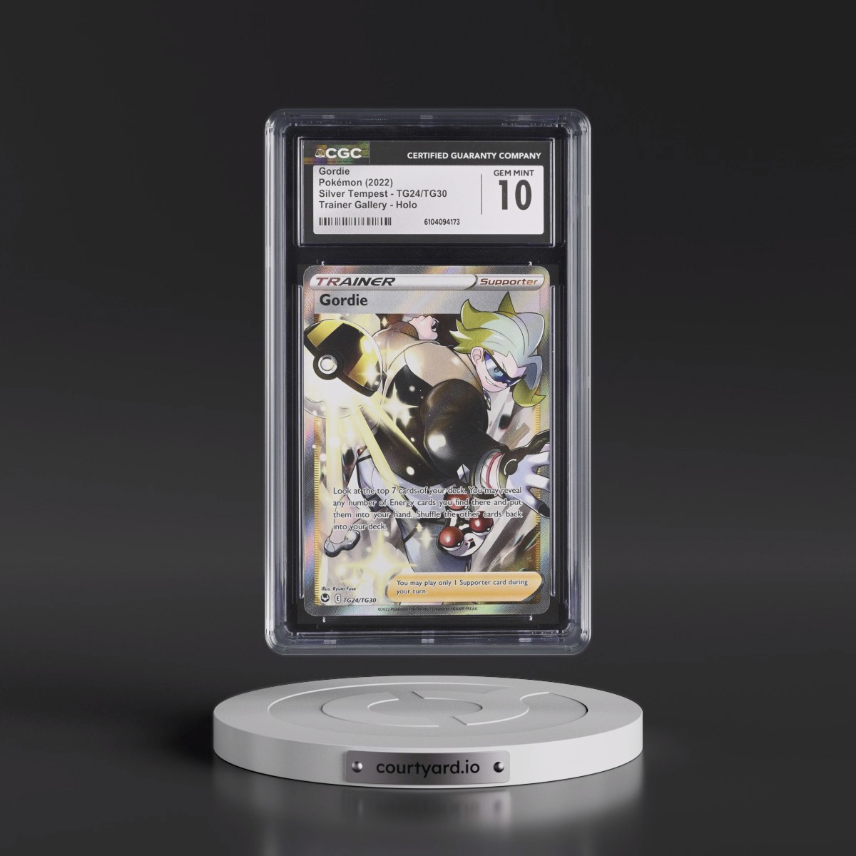 2022 Silver Tempest #TG24/TG30 Gordie - Trainer Gallery Holo (CGC 10 GEM MINT)