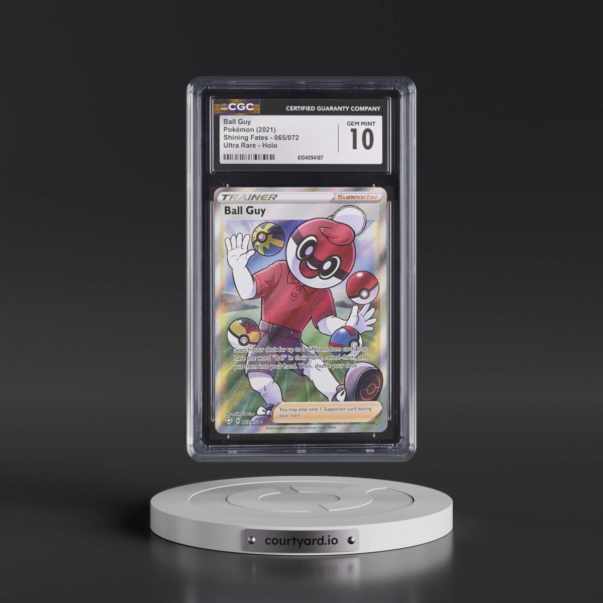 2021 Shining Fates #065/072 Ball Guy - Ultra Rare Holo (CGC 10 GEM MINT)