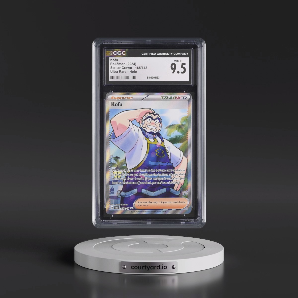 2024 Pokémon Scr EN-Stellar Crown #165 Kofu - Ultra Rare (CGC 9.5 MINT+)
