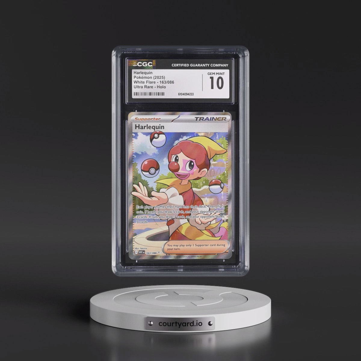 2025 Pokémon Wht EN-White Flare #163 Harlequin - Ultra Rare (CGC 10 GEM MINT)
