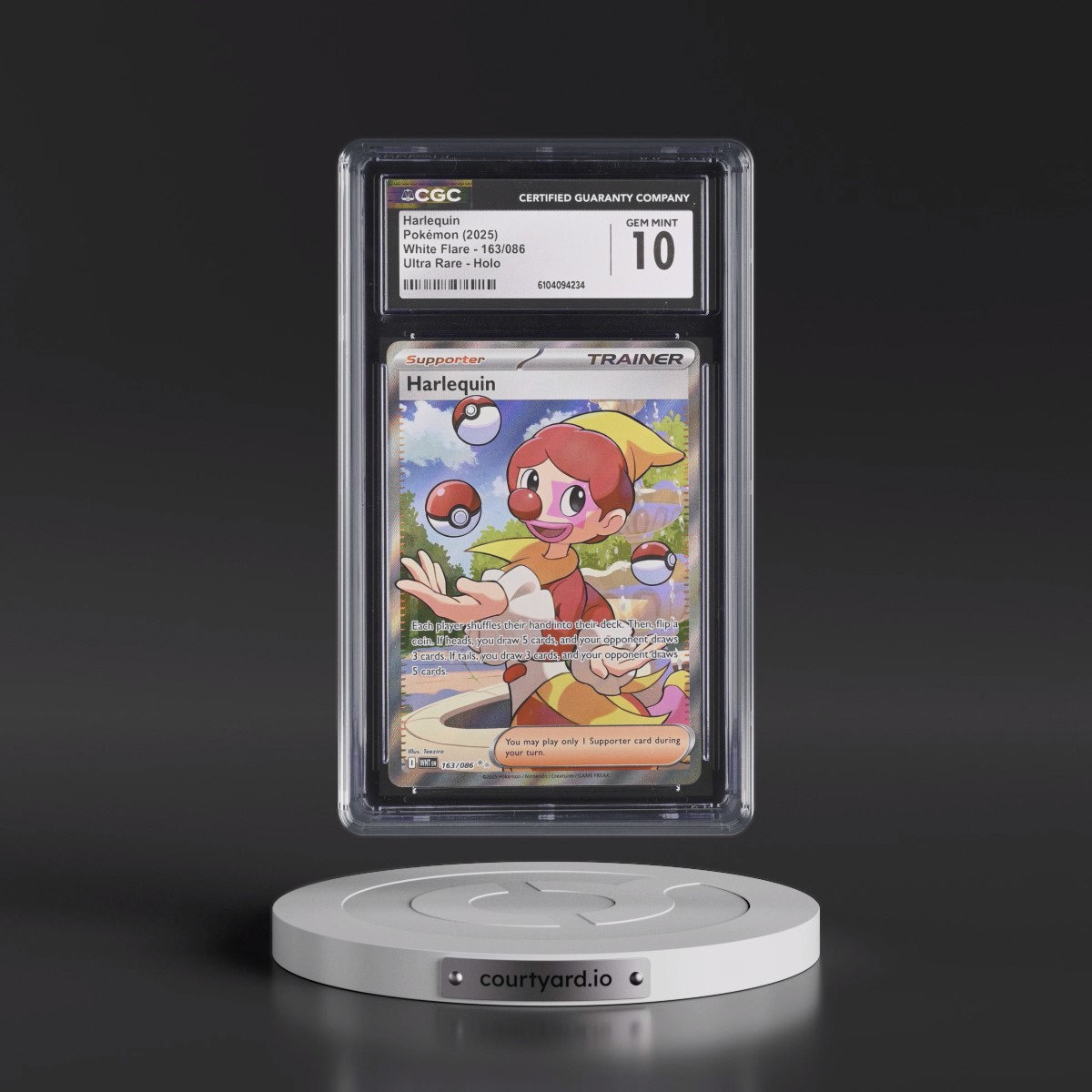 2025 Pokémon Wht EN-White Flare #163 Harlequin - Ultra Rare (CGC 10 GEM MINT)