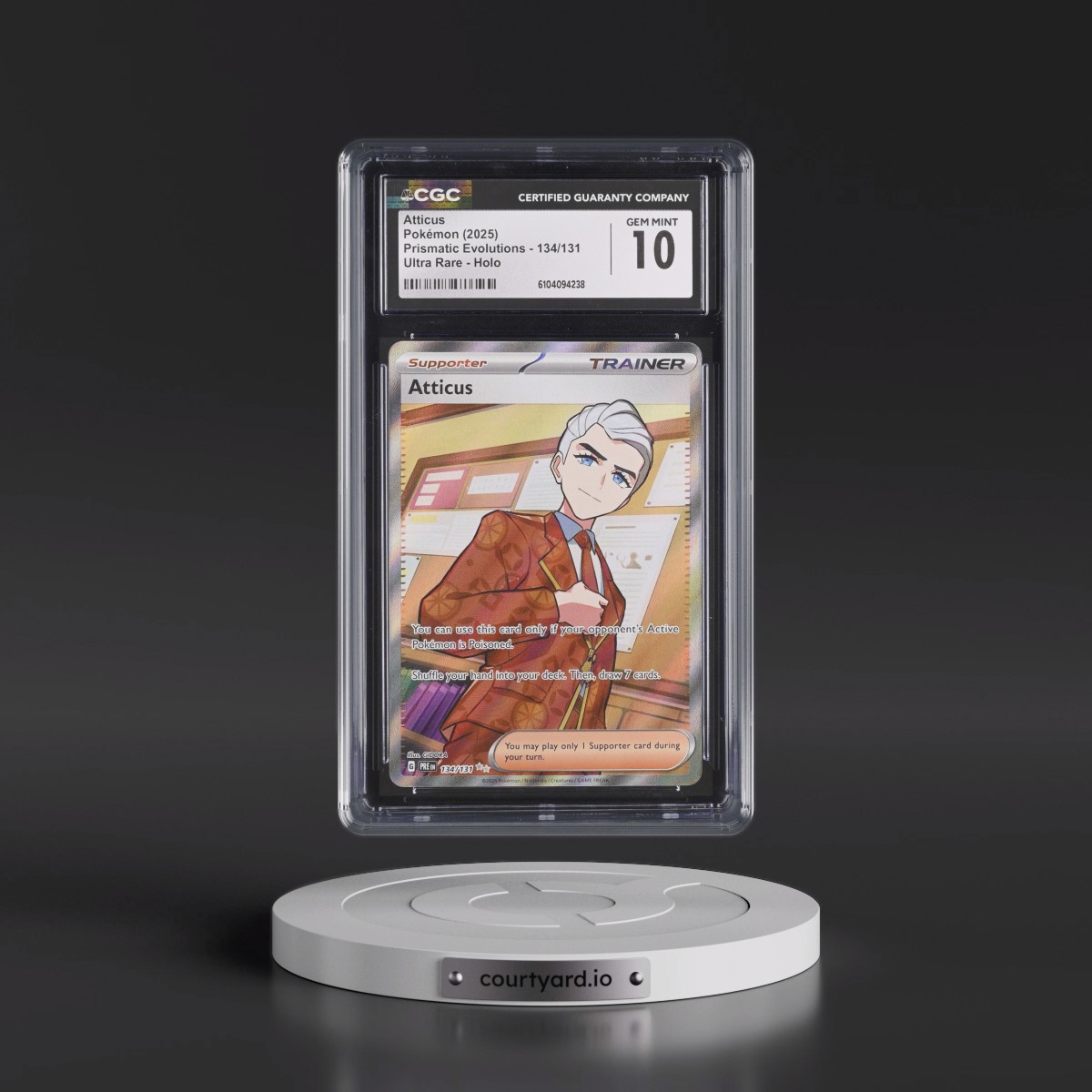 2025 Pokémon Pre EN-Prismatic Evolutions #134 Atticus - Ultra Rare (CGC 10 GEM MINT)