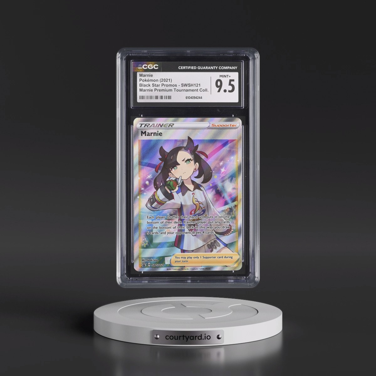 2017 Black Star Promos - Sword & Shield #SWSH121 Marnie - Marnie Premium Tournament Collection (CGC 9.5 MINT+)